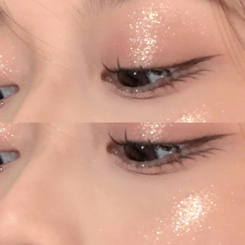 Sombra de ojos con purpurina monocromática, resaltador nacarado, maquillaje en polvo, paleta de sombras de ojos de diamante, Cosméticos de maquillaje de ojos brillantes