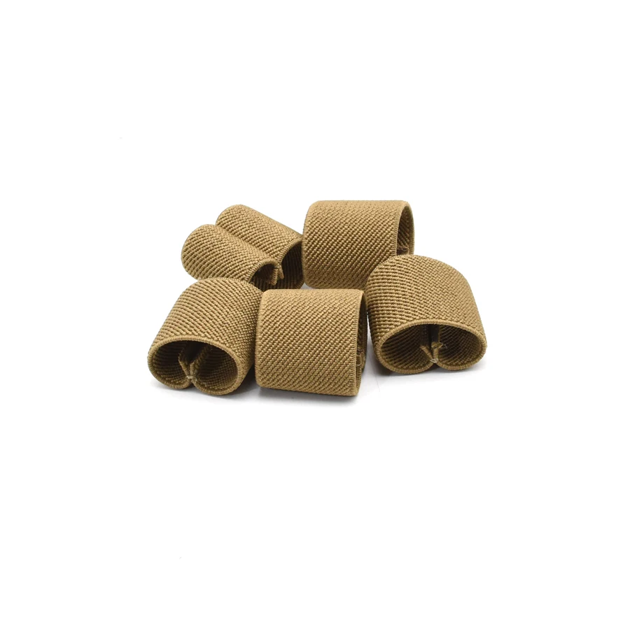 Tactical 5Pcs Webbing Tie Tape Elastic Fixed Buckle Elastic Belt
