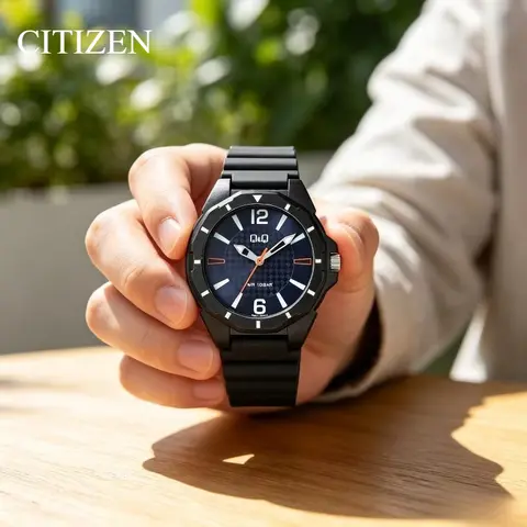 Citizen V30A Series Solar Powered Wrist Watch Eco-Drive Technology Stainless Steel Case Waterproof Men Watch Gift for Male