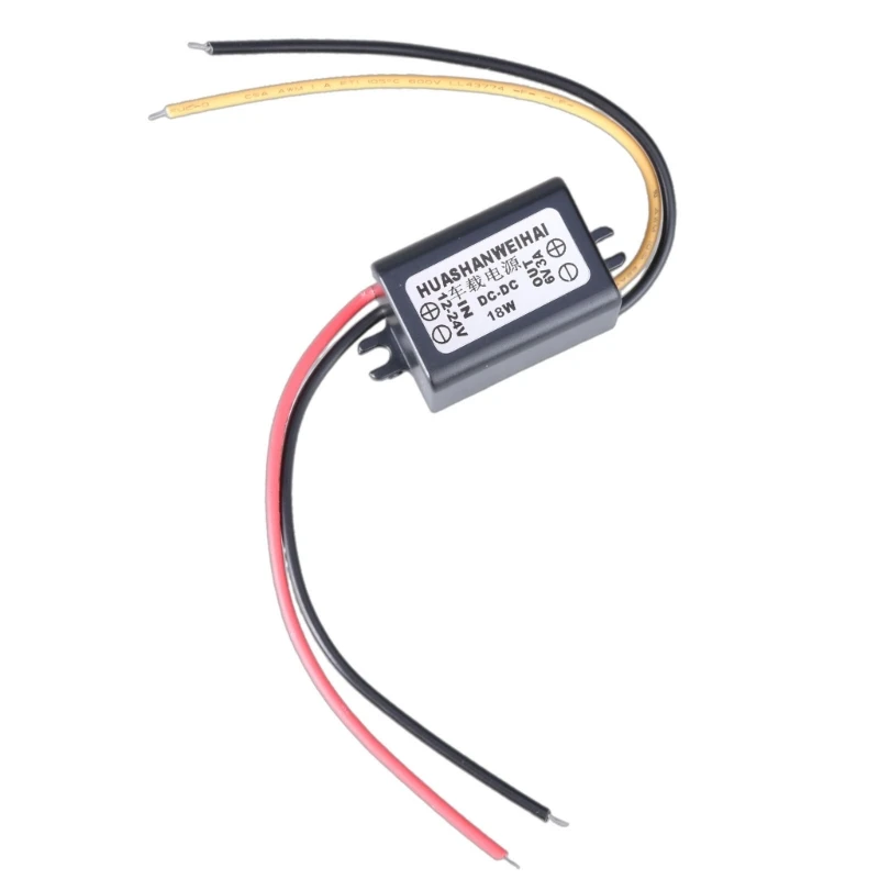 Waterproof Voltages Reduction Module Open End Power Converters DC24-12V to 6V1A/2A/3A Car Power Conversion Adapter