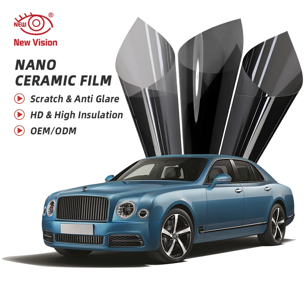 Película Nano cerámica IR100 % UV99%, 50cm x 3m, tinte antideslumbrante, protección Solar UV, alta aislamiento, pegatina de lámina para ventana de vidrio de coche