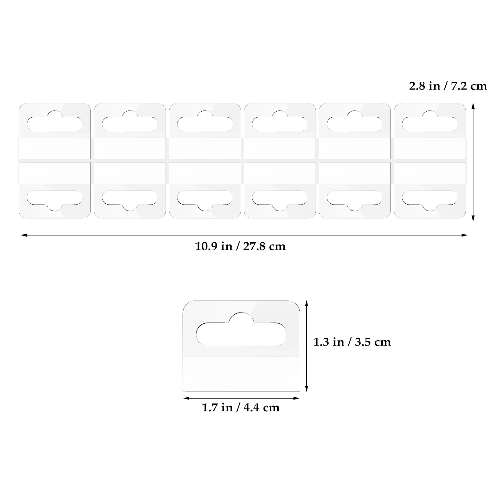 100 stuks zelfklevende doorzichtige hangtabs zware plastic hangende tags zelfklevende retail display pegboard plankhaken