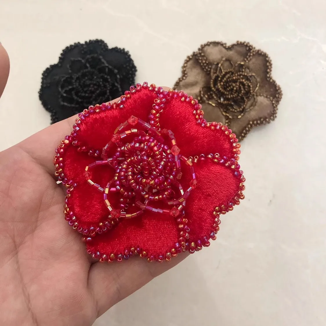 7.5cm corsage decoration Nail beaded shoes Flower shoes Sticky flowers accessories Women\'s shoes accessories Upper flowers