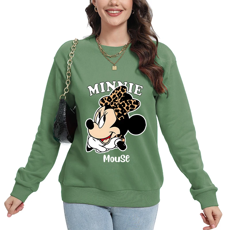 Girl Clothing New Y2k Hoodies Trendy Womens Sweatshirts Disney Mickey Mouse Print Pullover Long Sleeve Tops Fall Clothes 2025