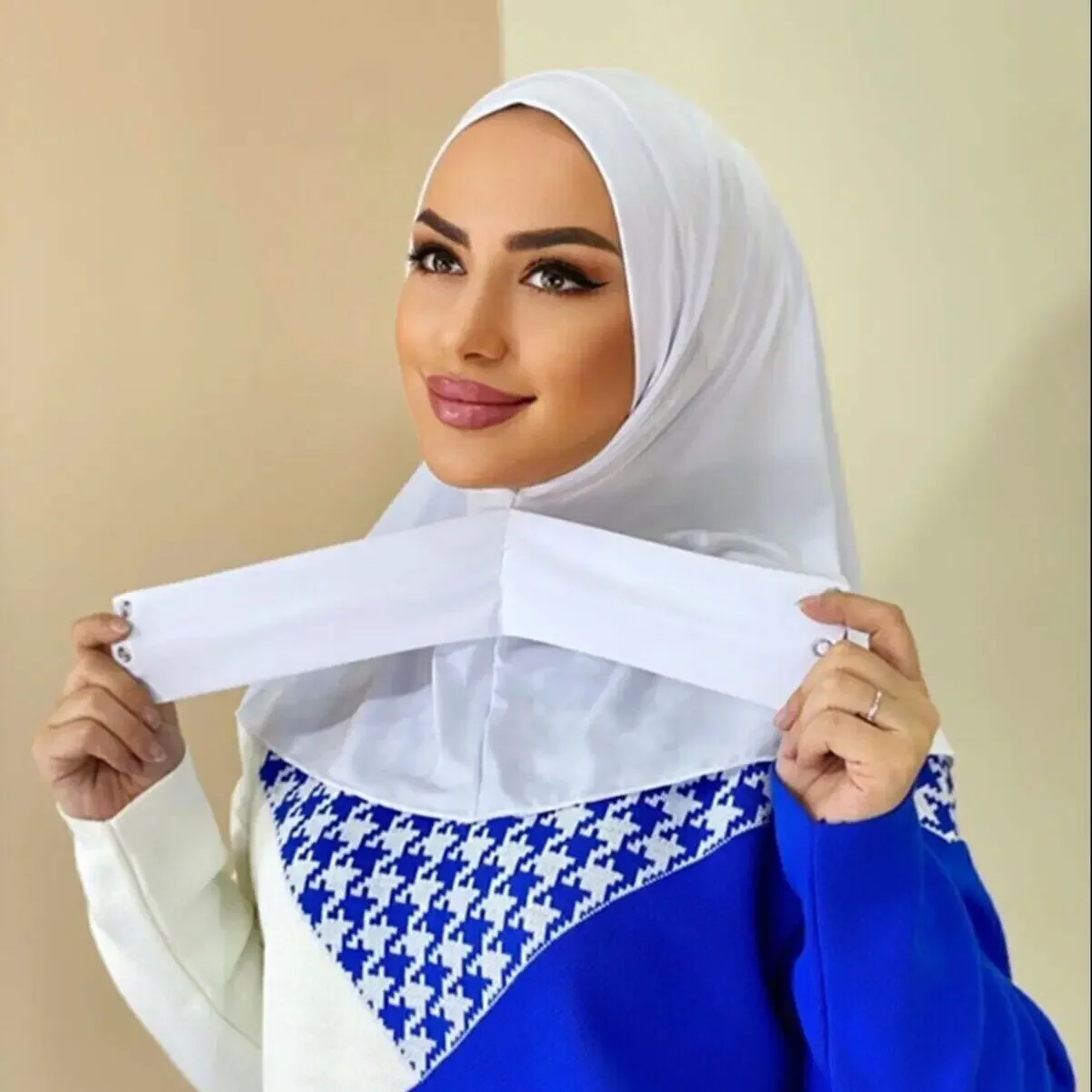 Neue Instant Jersey Hijab Undercap Hijabs für Frau Muslimische Frauen Hijab Kappe Volle Abdeckung Druckknopf Kopf Wraps Schal Islam Turban