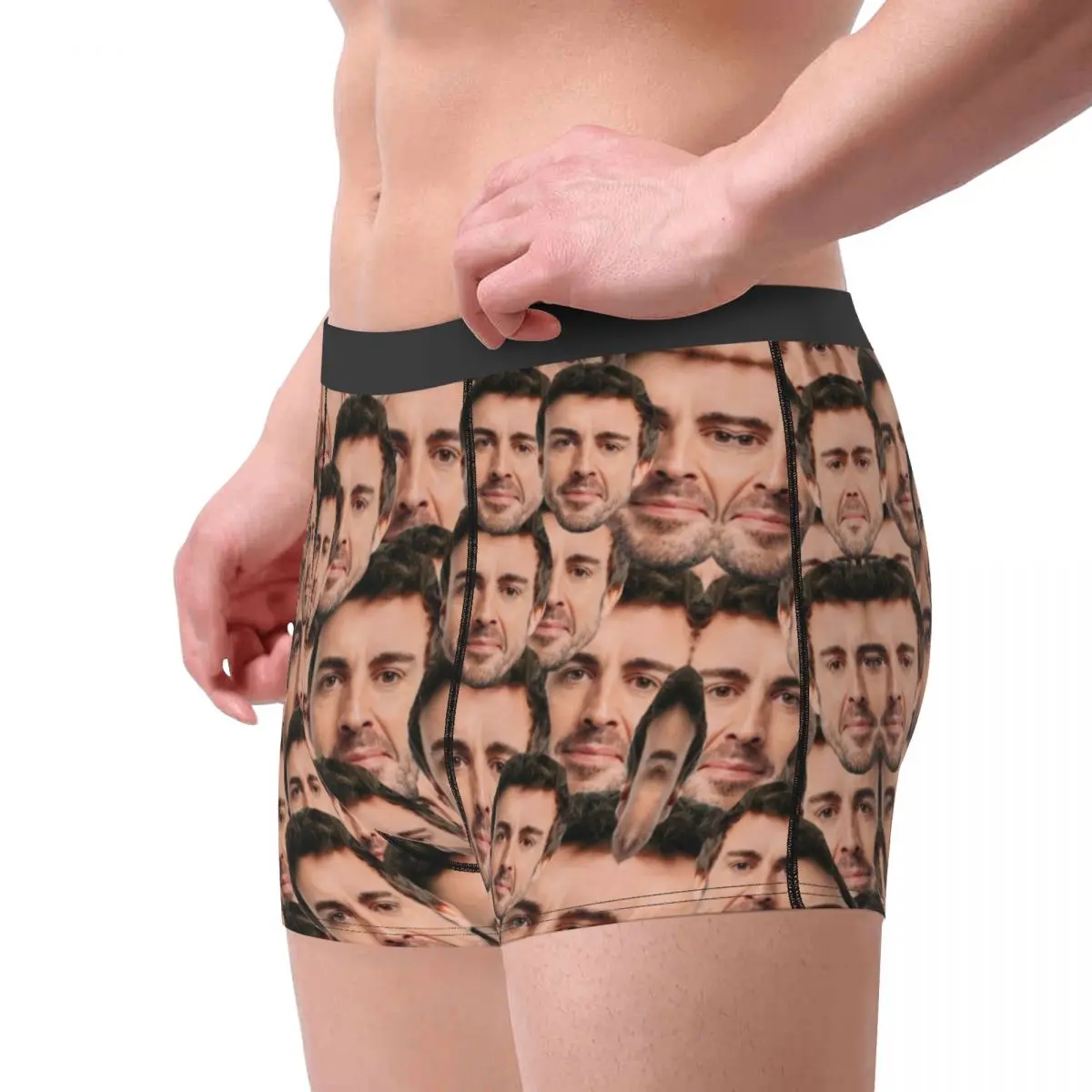 Benutzer definierte Alonso Kopf Boxershorts für Homme 3D-Druck Fer nando Sportwagen Unterwäsche Höschen Slips weiche Unterhose