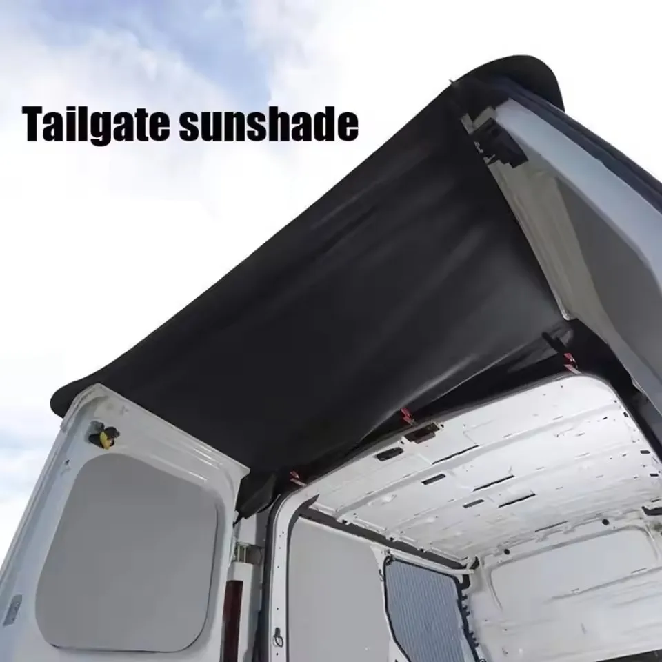 Car Rear Barn Door Awning Cover 420D Durable Waterproof Camping Tailgate Trailer RV Accessories Sunshade For Vauxhall Vivaro Van