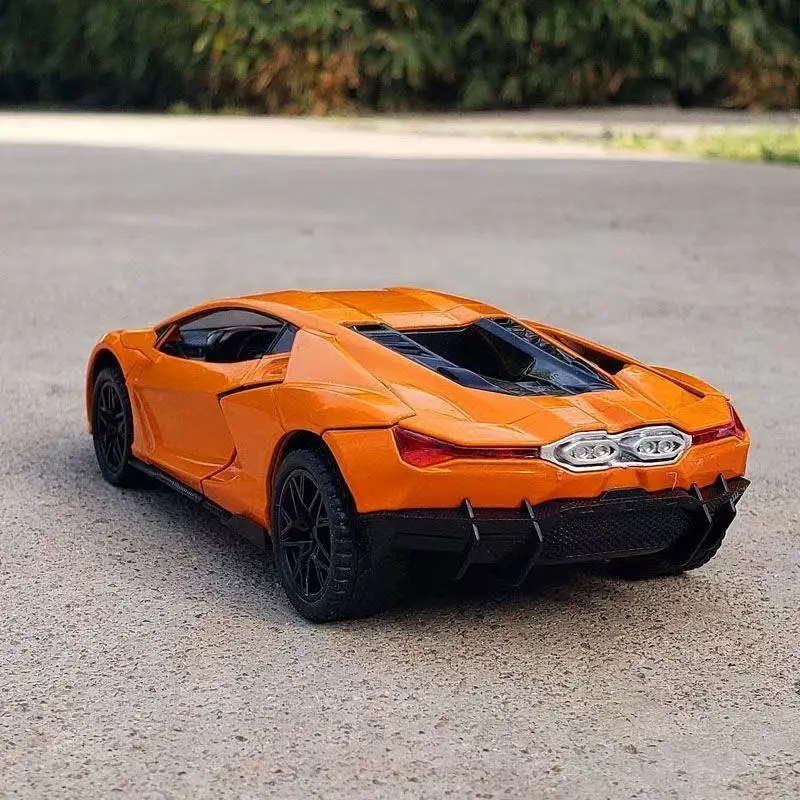 1:32 ريفويلتو سبيكة سيارة رياضية نموذج دييكاست المعادن سباق السيارات المركبات نموذج محاكاة الصوت والضوء جمع لعبة أطفال هدية #2