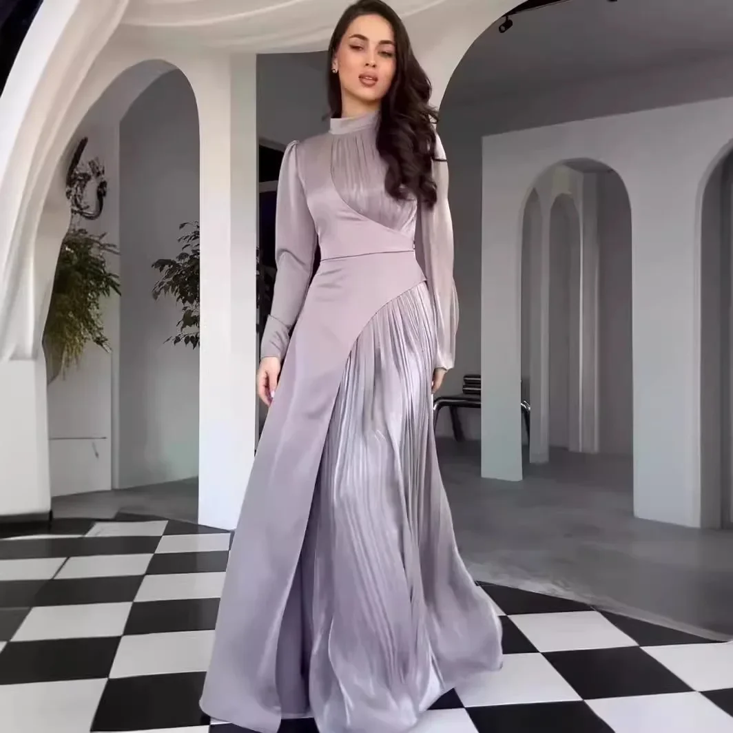 Muzułmańskie kobiety sukienki imprezowe szarfy wąska talia Abaya arabska długa suknia Jalabiya Ramadan maroko dubaj Abayas Kaftan Eid Vestidos