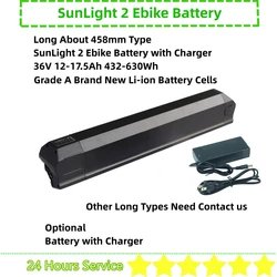Sun Light 2 Ebike Battery 36v 12.5Ah 13Ah 15Ah 17.5Ah SunLight 2 SSE 059 E-bike Battery for Nilox X6 X7 Plus E-bike Battery