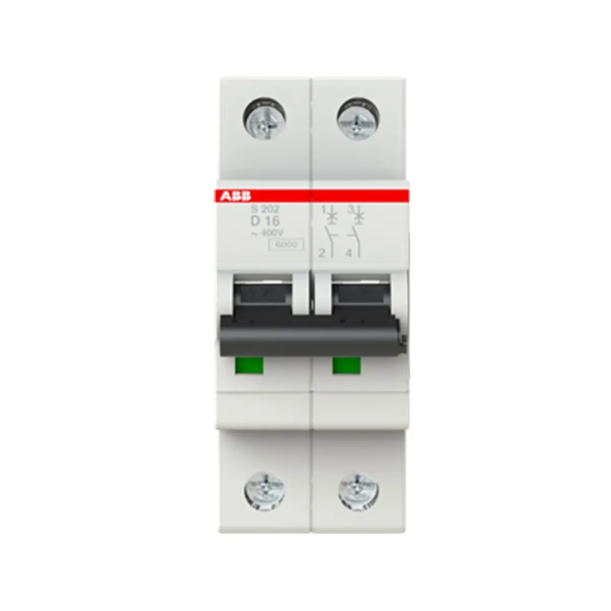 S202-D16 10113737 2P | 16A | D | 6kA Miniature Circuit Breaker 2CDS252001R0161