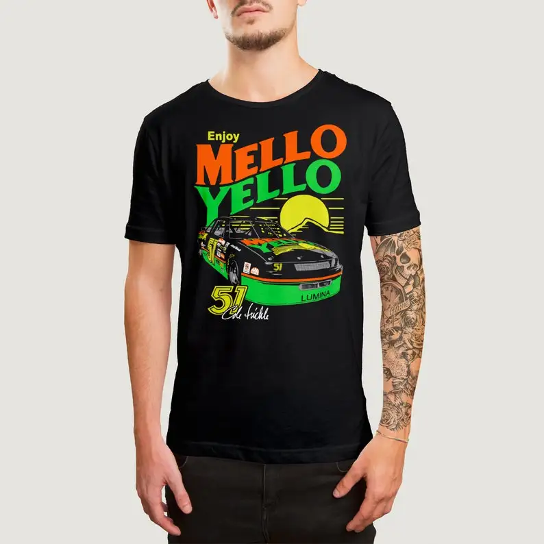 

Camiseta de carreras Mello Yello, coche de carreras, Days of Thunder, camiseta de , carreras retro,