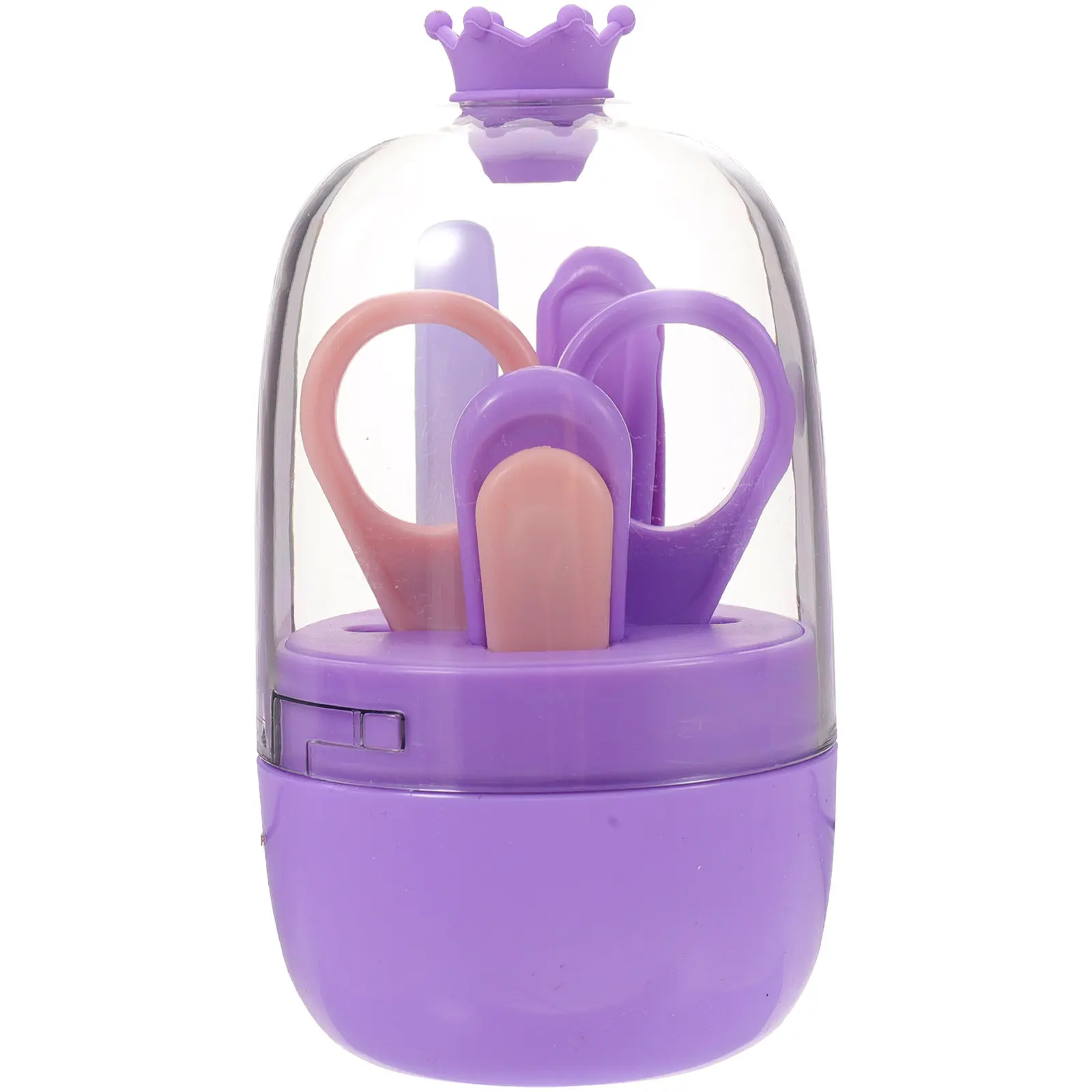 

1 set Baby Nail Clipper Set Cartoon Bright Color Stainless Steel Trimmer For Newborn Infant Grooming Kit With Storage Case Baby