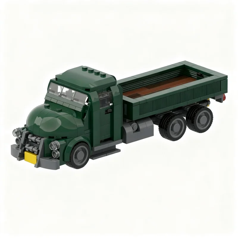 406pcs MOC Cars Fallout Brawn Truck - Military Flatbed Model Building Blocks Construction Toy Christmas Gift Creative DIY Idea
