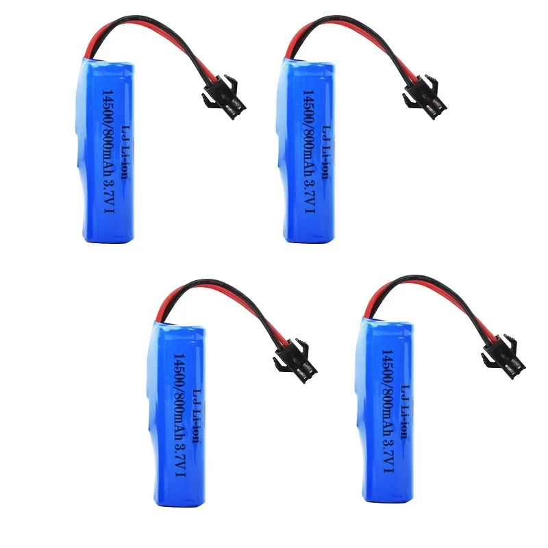 RC wyczyn akumulator samochodowy 14500 SM-2P 3.7v 800mah akumulator litowo-jonowy/ładowanie USB dla C2 D828 części zamienne do samochodów RC RC akumulator samochodowy 1-5pcs