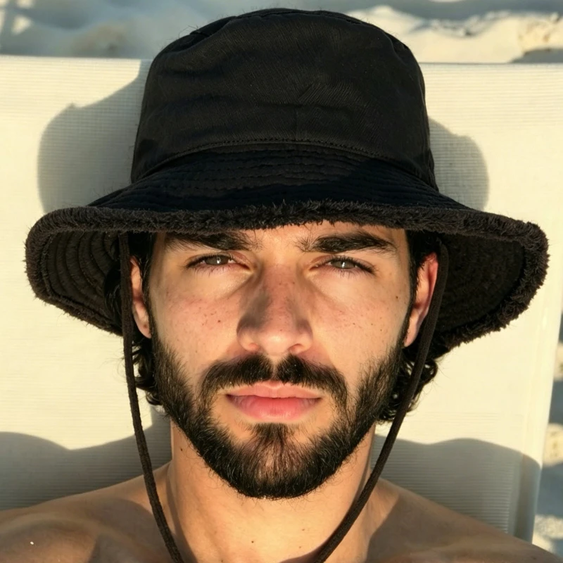 1pc Solid Color Vacation Bucket Caps with Large Eaves for Women Men,spring and Summer Outdoor Providing Sun Protectionsuitable