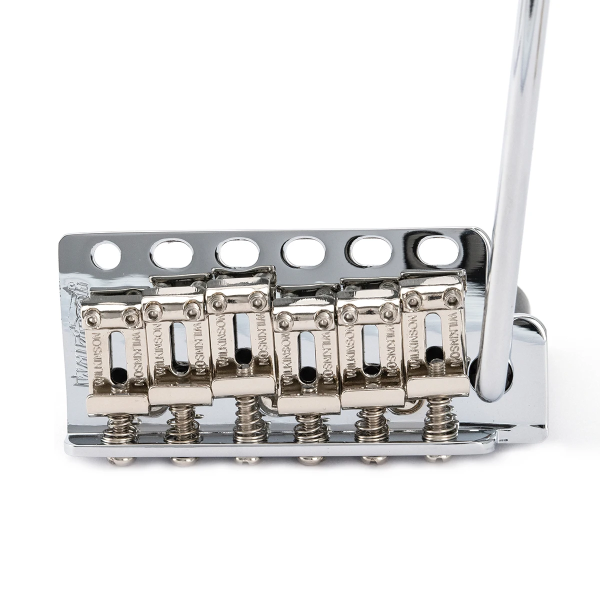 Wilkinson WV6-SB 54mm 5+1 Hole Tremolo Bridge Vintage Steel Saddles with Full Steel Block for Fender USA and Japan ST, Chrome