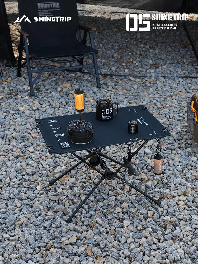 

Outdoor lightweight tactical camping fabric table, ultra light 7075 portable folding table, hiking and motorcycle table