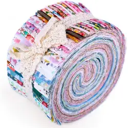 Jelly Roll Fabric, Roll Up Cotton Fabric Quilting Strips, Patchwork Craft Cotton Quilting Fabric