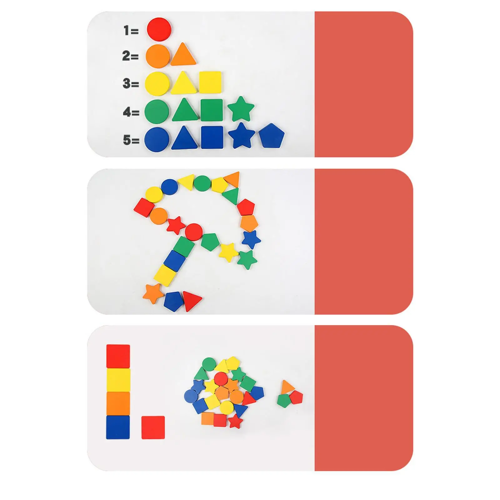 Wooden Shape Color Sorting Toy Block Puzzles Educational Toys Fishing Game for Children Toddlers Baby Boys Girls Birthday Gifts