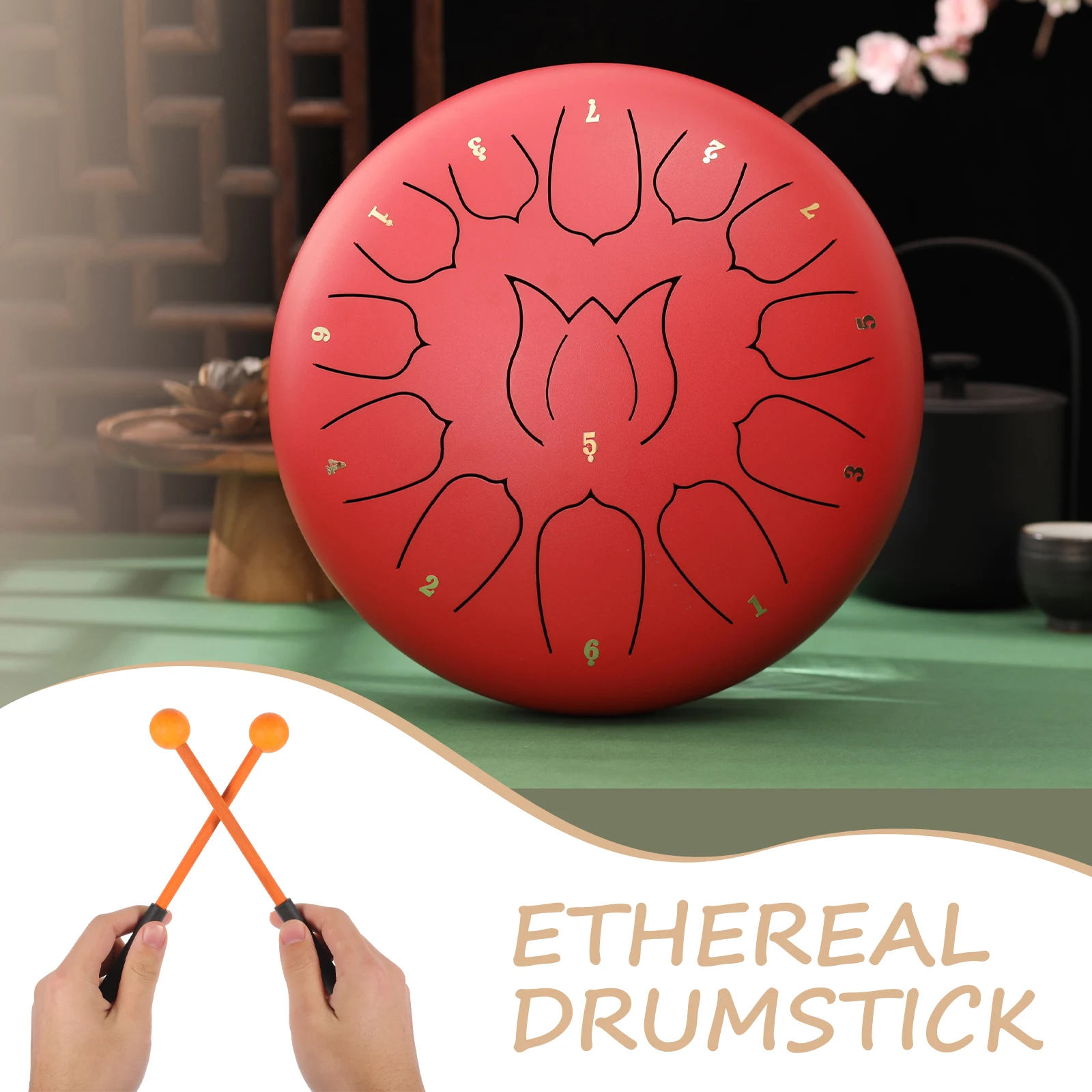 

Rubber Xylophone Mallets Wood Handle Glockenspiel Marimba Drumsticks Percussion Instrument Accessories