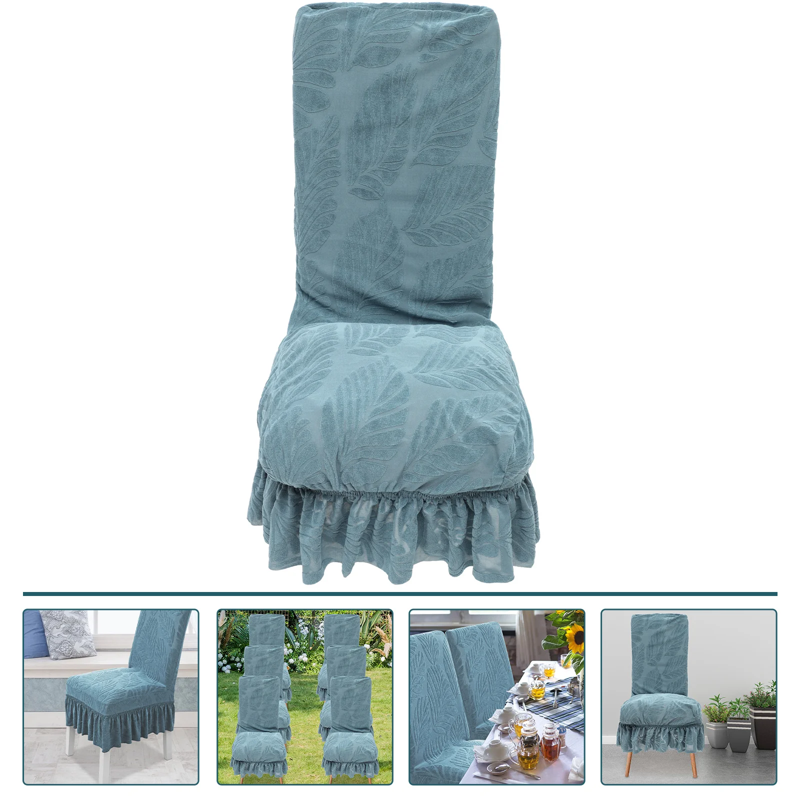 

Elastic Stretch Washable Dining Room Slipcover Protector High Back Cover For Home Decor Living Room Office Hotel Household