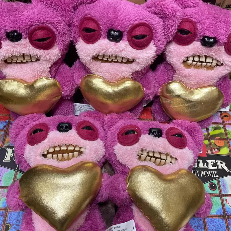 Jouets en peluche FTracer série Gold Rush en-ly, monstre ours rose, monstre de dent mignon, poupées de remplissage, cadeaux originaux, 100%