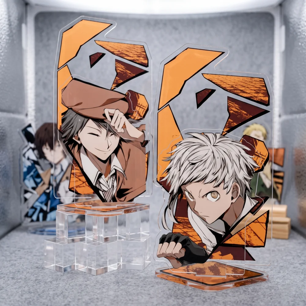 Bungo Stray Dogs 15cm Acrylic keychain Stand Nakajima Atsushi Edgar Allan Poe Broken Background Anime Desktop Ornament Gift