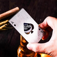 Ace of Spades Credit Card Size Bottle Opener Creative Playing Card Shaped Portable Stainless Steel Bottle Opener