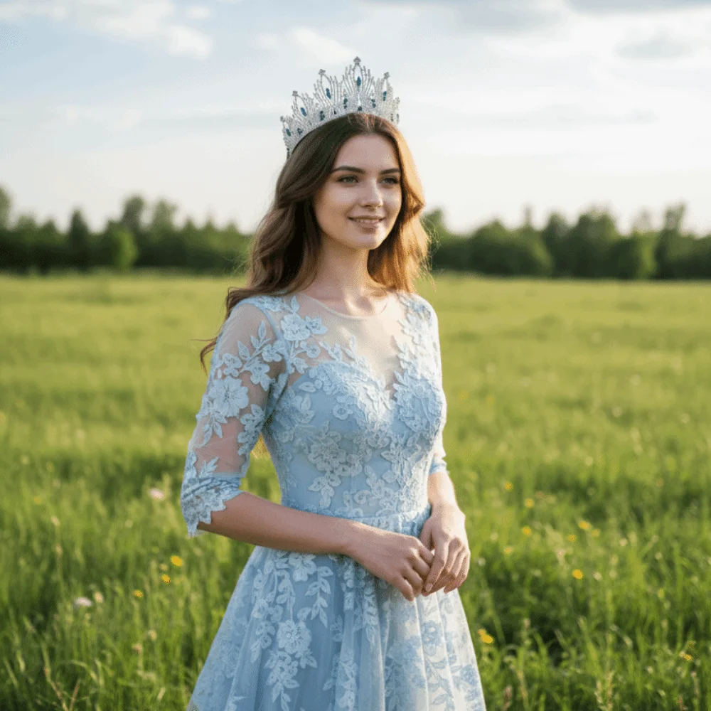 

Wedding Headpiece Elegant Bride Crown Luxury Sparkling Wedding Tiara Glamorous Bridal Headdress Wedding Ceremony