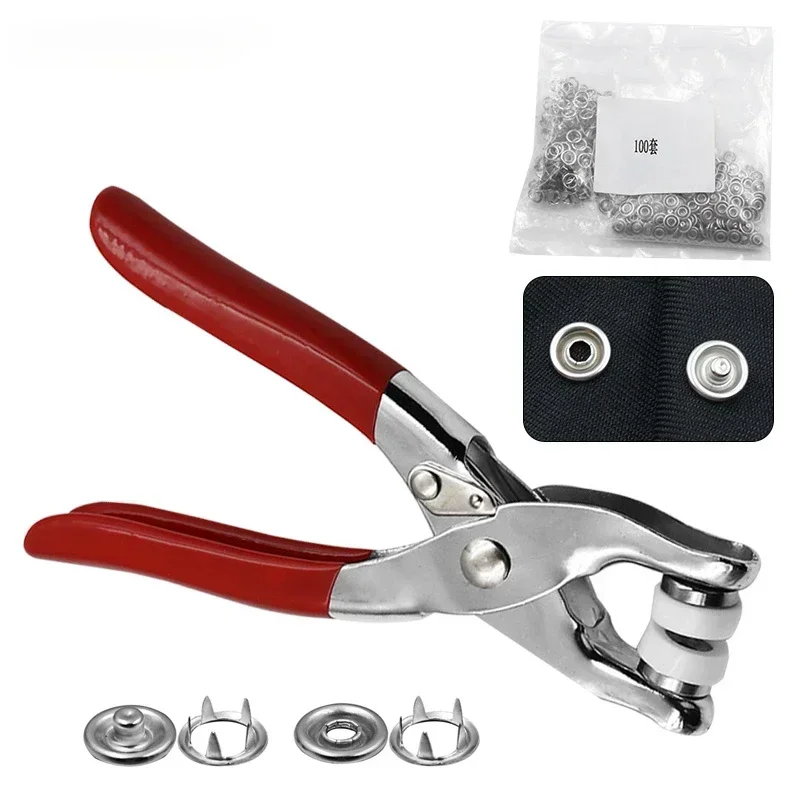 

Plier Tool 9.2mm 9.4mm Accessories Metal Studs Bouton Pression Fasteners Installing Clothes Bag Snap Button Fasteners Press