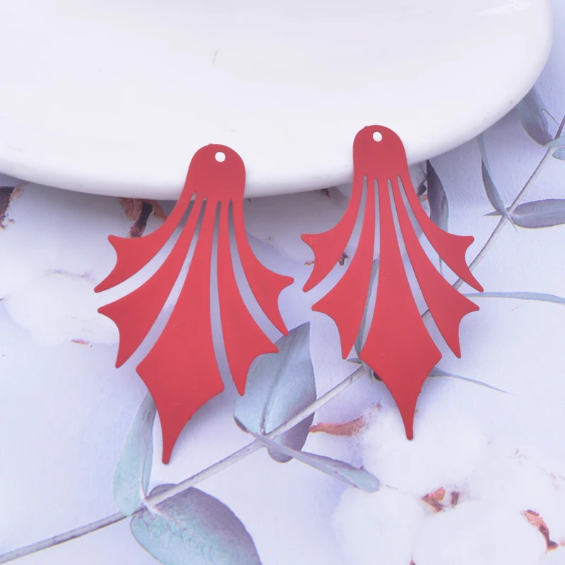 30 Stück AD3464 45*27mm Filigrane Blumenanhänger Ohrring Metall Messing Dünner Anhänger DIY Schmuck Ohrring Herstellung – Detail 13