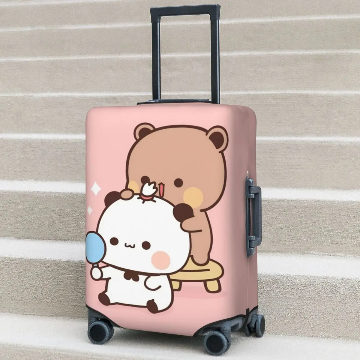 

Чехол для чемодана Bubu Dudu с милым мультяшным медведем: защита для деловых поездок, забавные аксессуары для багажа