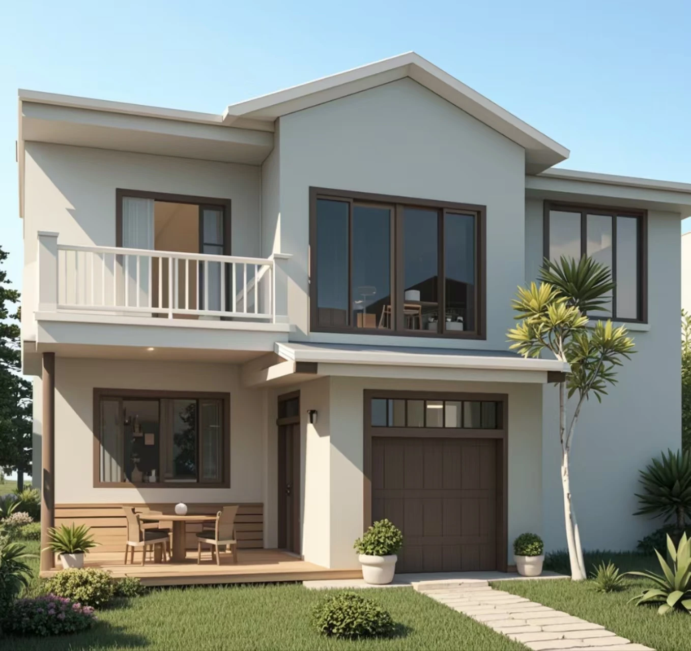 Two Floors Modern Luxury Prefab Homes Steel Structure Modular Villas for House Use
