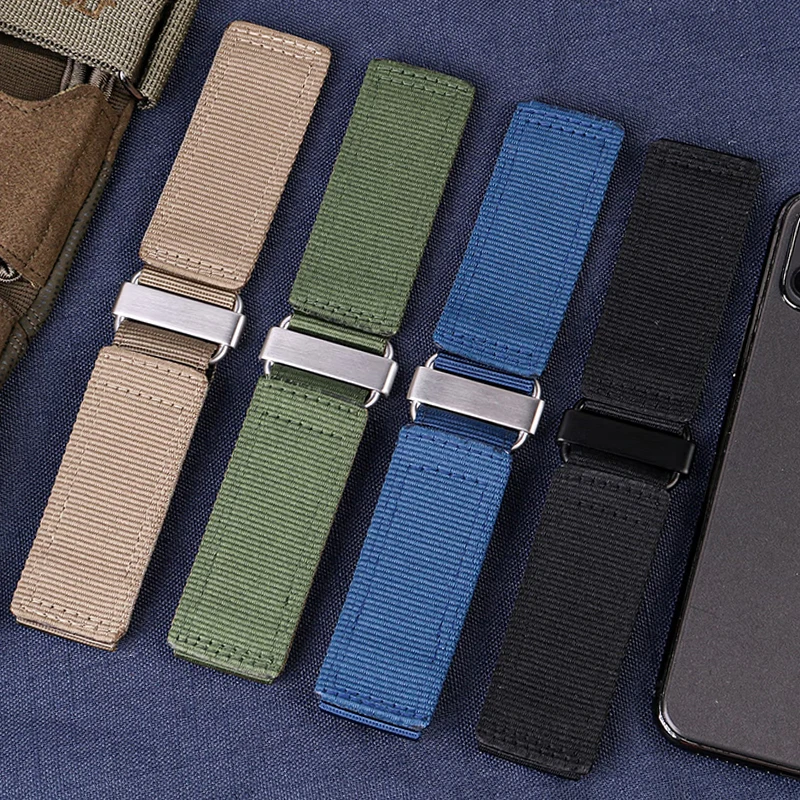 Premium Nylon Hook and Loop Fastener Durable Watch Strap for Bell Ross/Panerai Outdoor Sports Canvas band 22MM 24MM