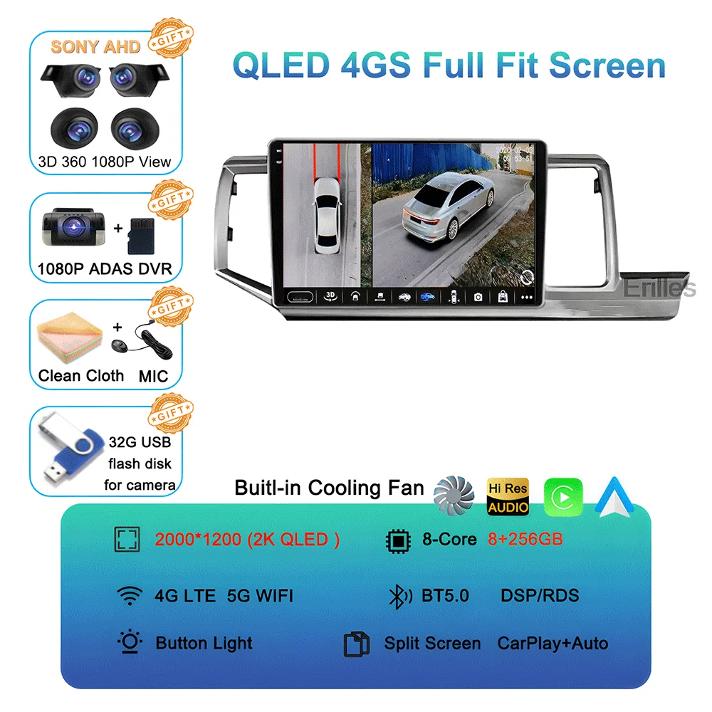 Android 16 Navigation NO 2DIN Carplay Auto Head Unit Screen For Honda Stepwgn 2009 - 2015 Radio Stereo Multimedia Car Player GPS image 3