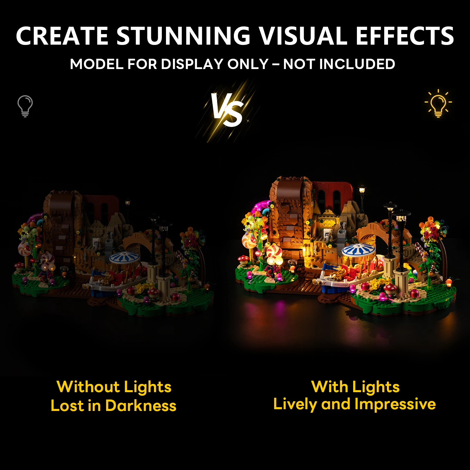 Led Light Kit for Lego 21360 Willy Wonka & The Chocolate Factory Model Diy Toys Set Not Included Building Blocks