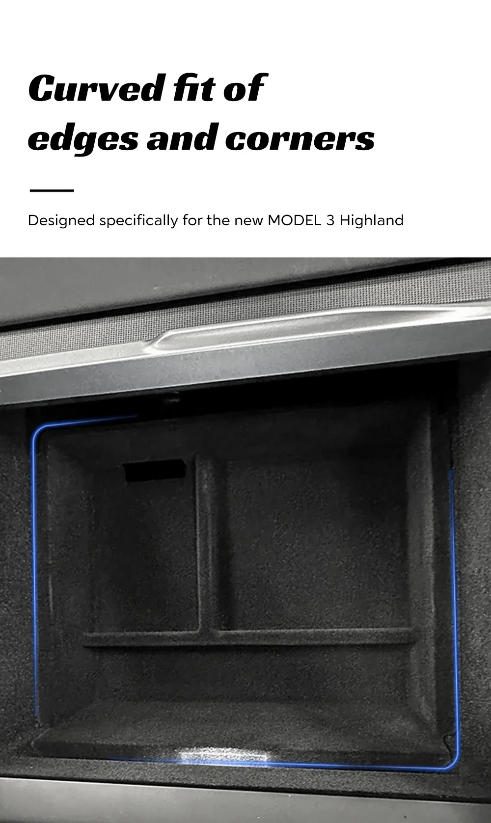 Reposabrazos de consola para Tesla modelo 3 Highland 2024, organizador de almacenamiento, caja de almacenamiento Interior, accesorios de repuesto