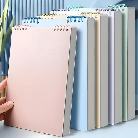 Top-Flip Loose-Leaf Notebook – Wooden, 360° Flipping, Double-Sided No Ink Leakage, Office Essential