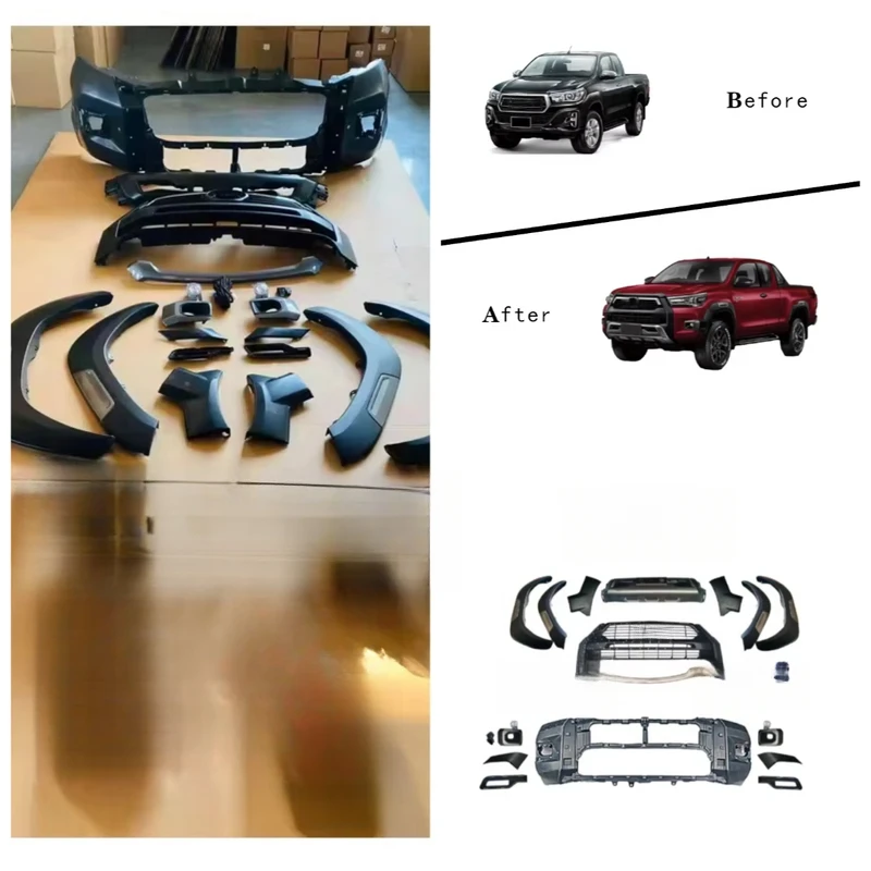 High Quality Facelift Conversion Body Kit Fit 2016-2018 Revo 2018-2020 Rocco Upgrade To 2020-2021 Rocco Exterior Mod Parts