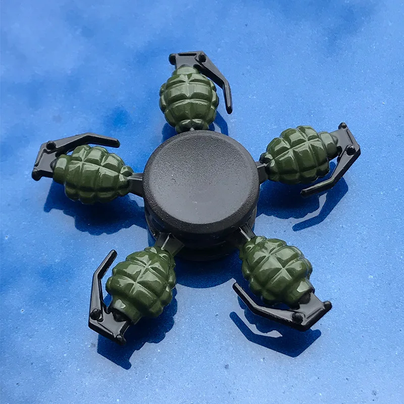 Spinner R118 con rodamiento para adultos, giroscopio de francotirador, tres dedos, juguetes de Metal para niños, anillo giratorio, bomba de humo,