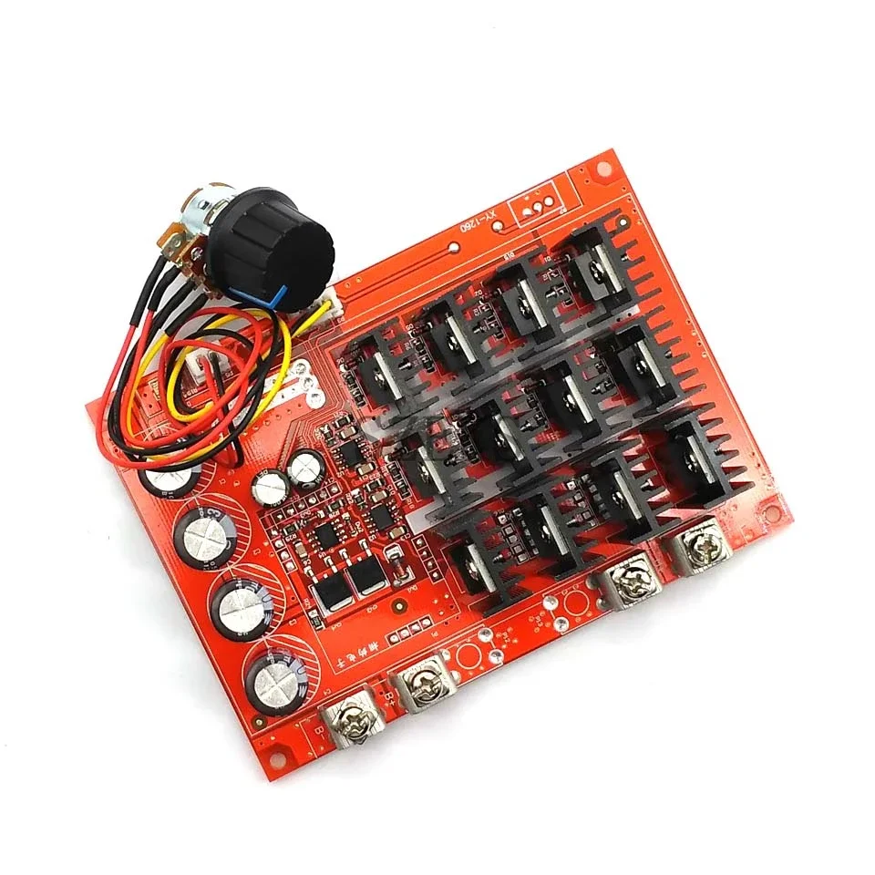 10-50V 60A DC Motor Speed Controller PWM HHO RC Speed Control 12V 24V 48V 3000W MAX Voltage Regulator High Power Drive Module