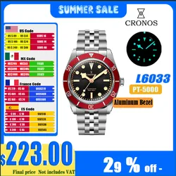 Cronos Luxury Men's Watches 37mm 39mm Diver BB54 Vintage Automatic Matt/ Aluminum Bezel Female End Links Sapphire 20 Bar L6033 M