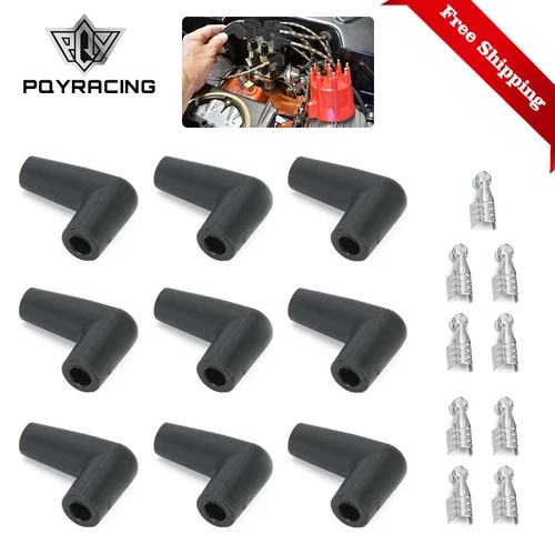 Envío Gratis 9 unids/set HEI estilo distribuidor tapas cable de la bujía hombre botas de goma terminales termina conector conjunto PQY-SSC03