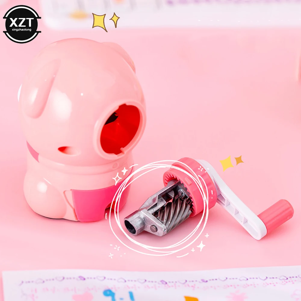 Creative Cartoon Dog Shaped Pencil Sharpener Hand-cranked Automatically Pencil Sharpener Student Stationery Office School Supply