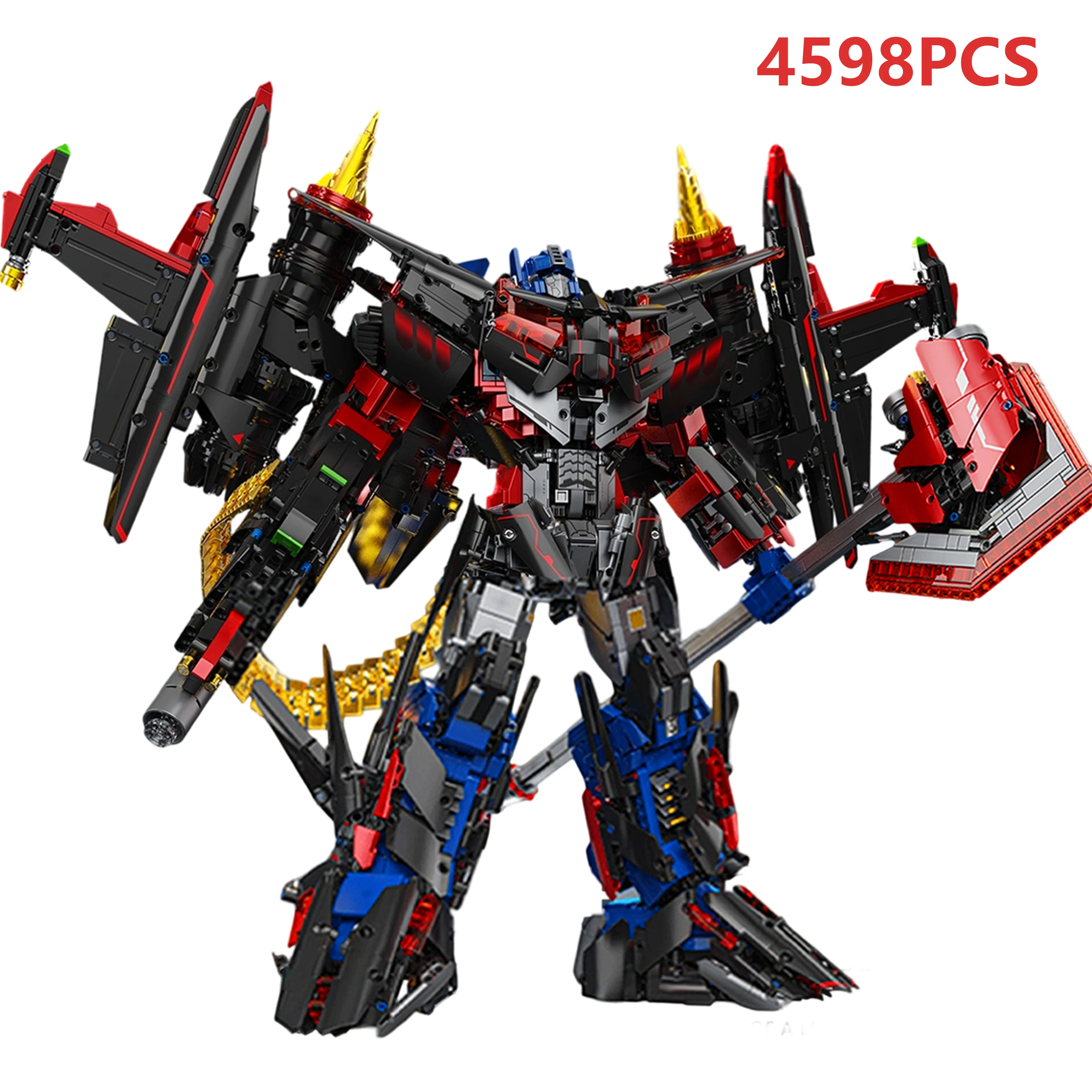 

4598PCS Transforming Robot Commander with Jet Combo Action Figure Building Block Set Movie Hero Inspired DIY Model Kit Gift