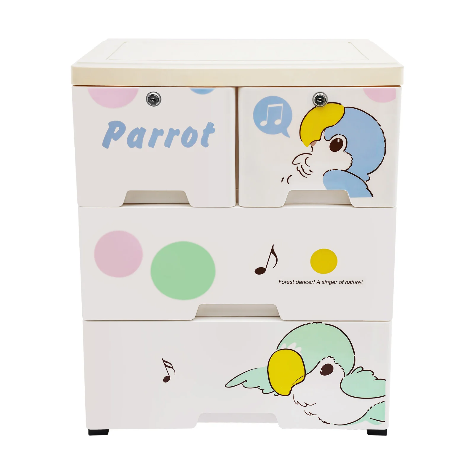 

Пластиковые ящики Комод 6 ящиков Экологичные Pp 2 запираемые ящики 4 колеса Подходит для спален, гостиных, крыльцов