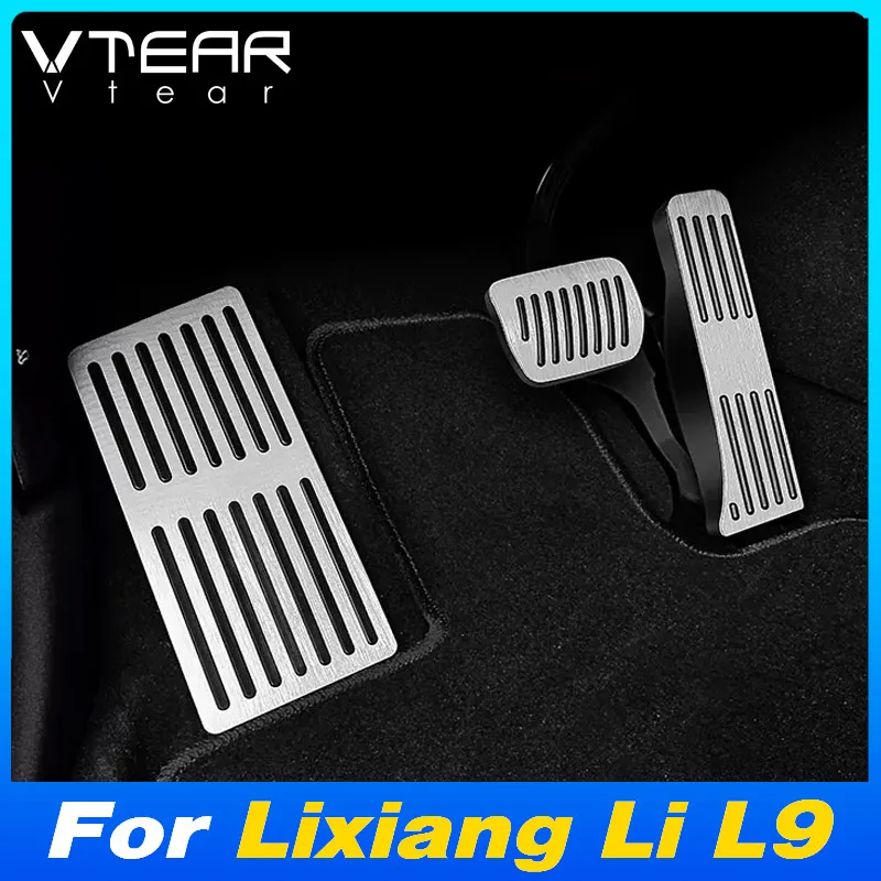 Vtear Car Accelerator Pedal Cover Anti-slip Brake Foot Trim Interior Protector Accessories For Lixiang Li L9 L8 L7 L6 2022-2024