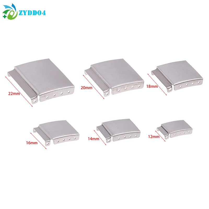 ●1Pc Silvery/Golden 12-22MM Steel Watch Band Bracelet Extender Clasp Extension With Step Strap Accessory For Watch Repair