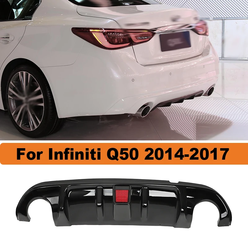 

For Infiniti Q50 2014-2017 Not Sport Version Rear Bumper Lip Diffuser Spoiler Modification Car Styling Accessories